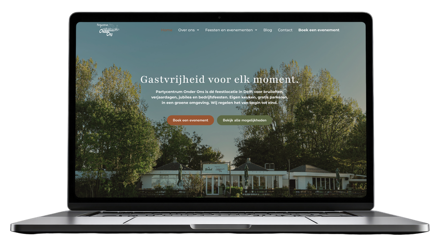 Website van Partycentrum Onder Ons