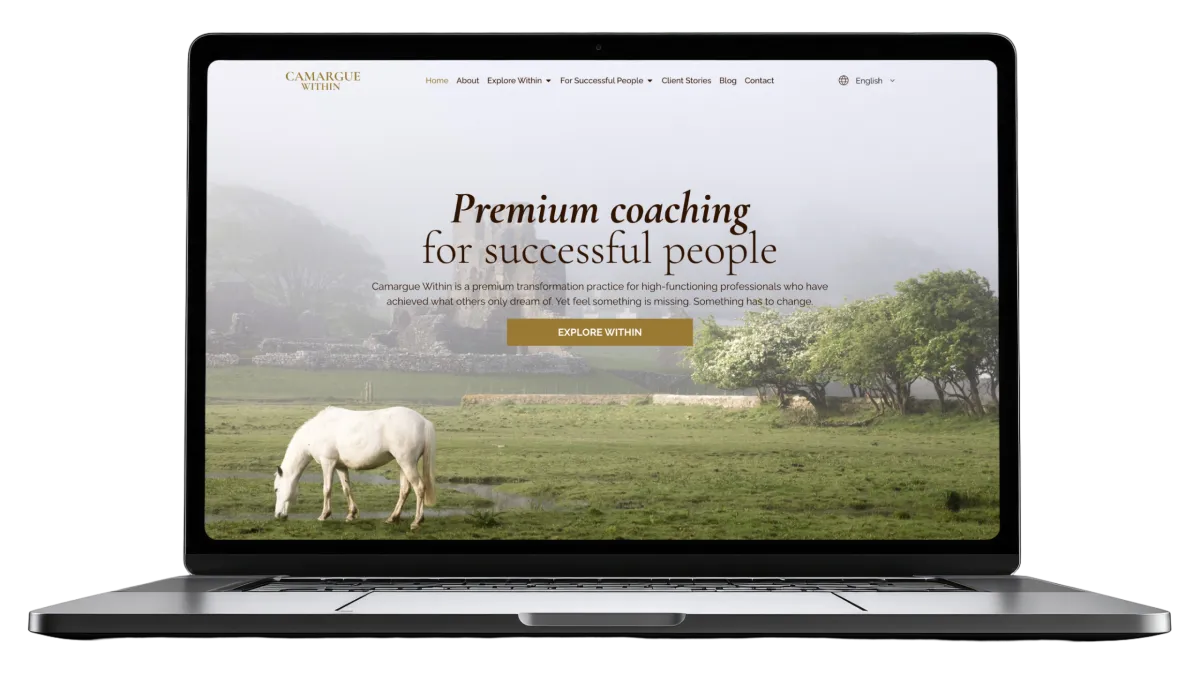 Website van Camargue Within, gemaakt door De Digitale Timmerman