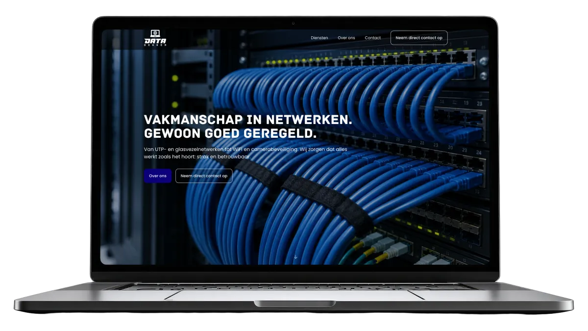 Website van Data Dekkers, gemaakt door De Digitale Timmerman