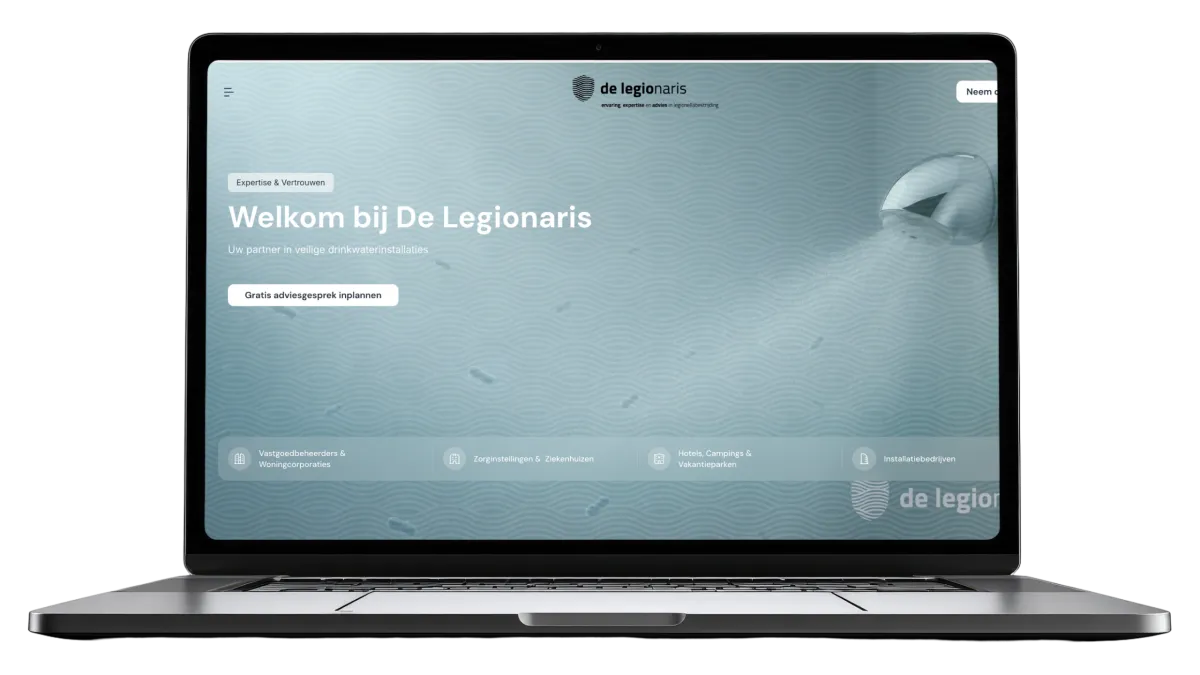 Website van De Legionaris, gemaakt door De Digitale Timmerman