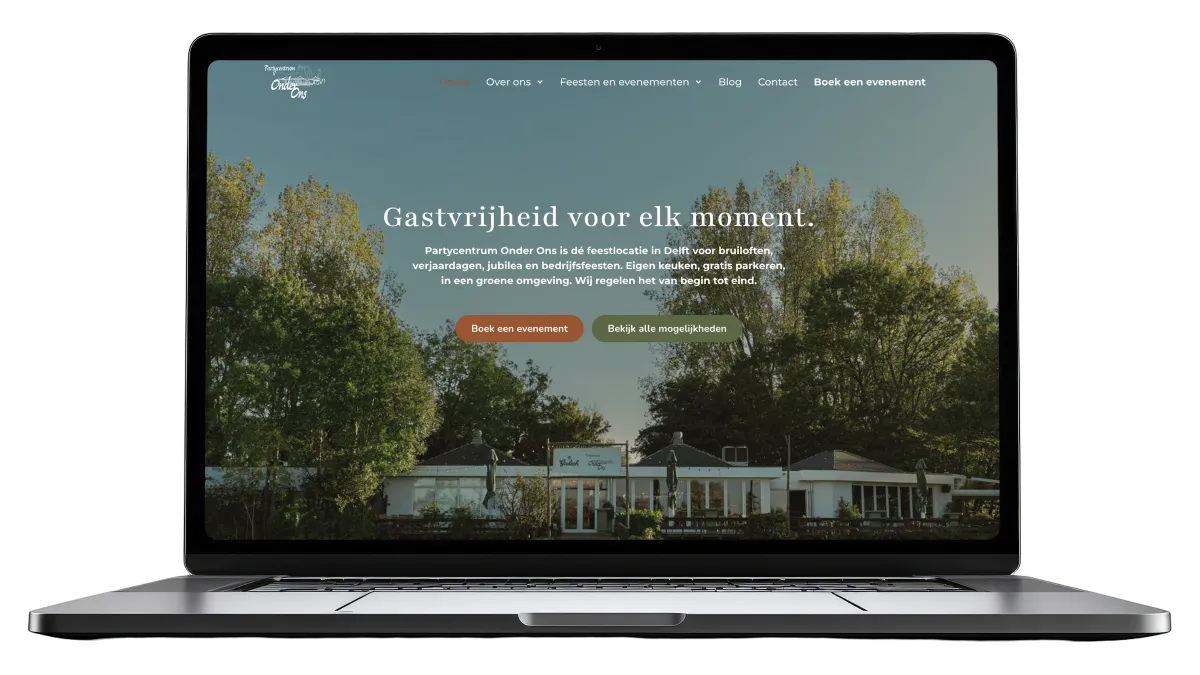 Website van Onder Ons, gemaakt door De Digitale Timmerman